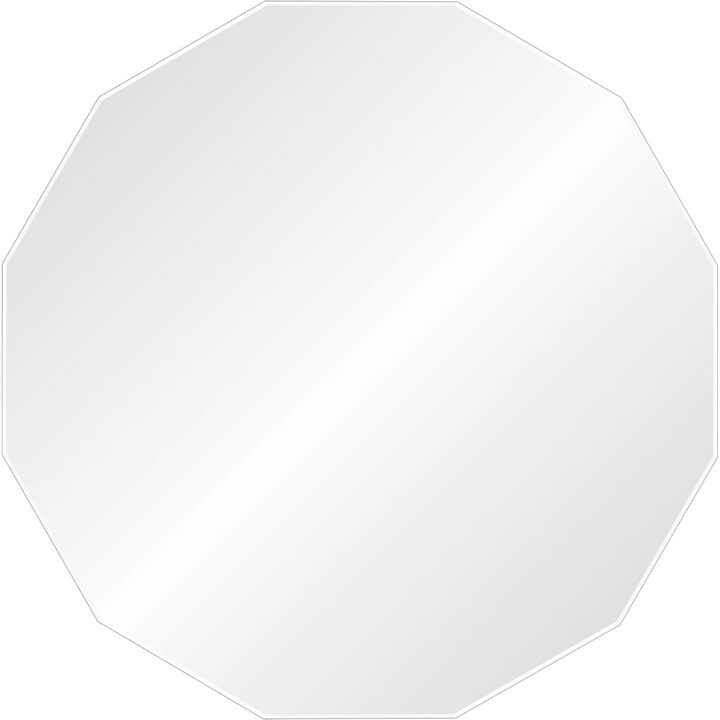 40" Clear Unframed Beveled Multisided Wall Mirror