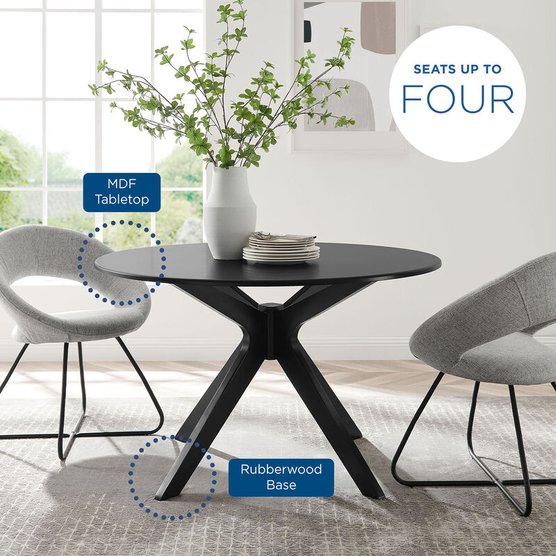 Modway - Traverse 47" Dining Table Black Black