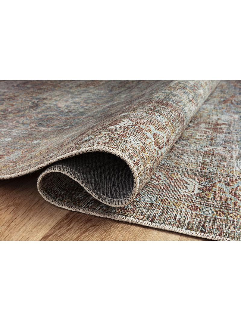 Jules JUL05 Lagoon/Brick 9'6" x 14' Rug by Chris Loves Julia × Loloi