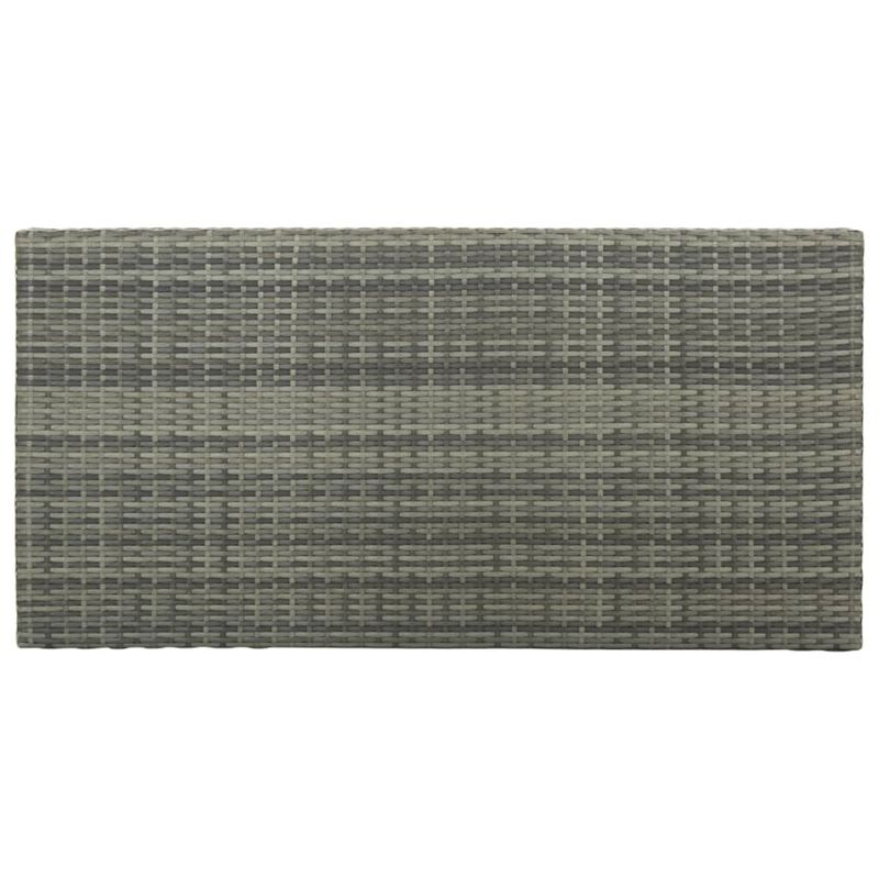 vidaXL 5 Piece Garden Bar Set with Cushions Poly Rattan Gray