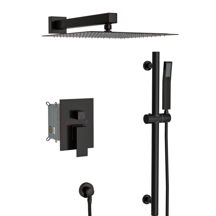 10" Rain Shower Head System with Adjustable Slide Bar