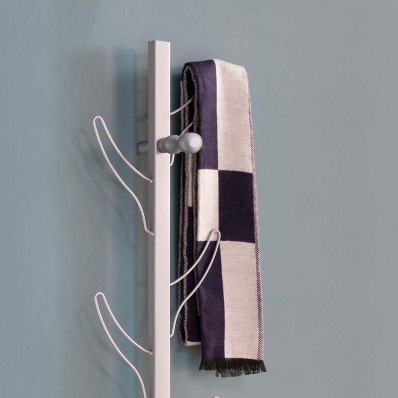 Coat Hat Rack Silver