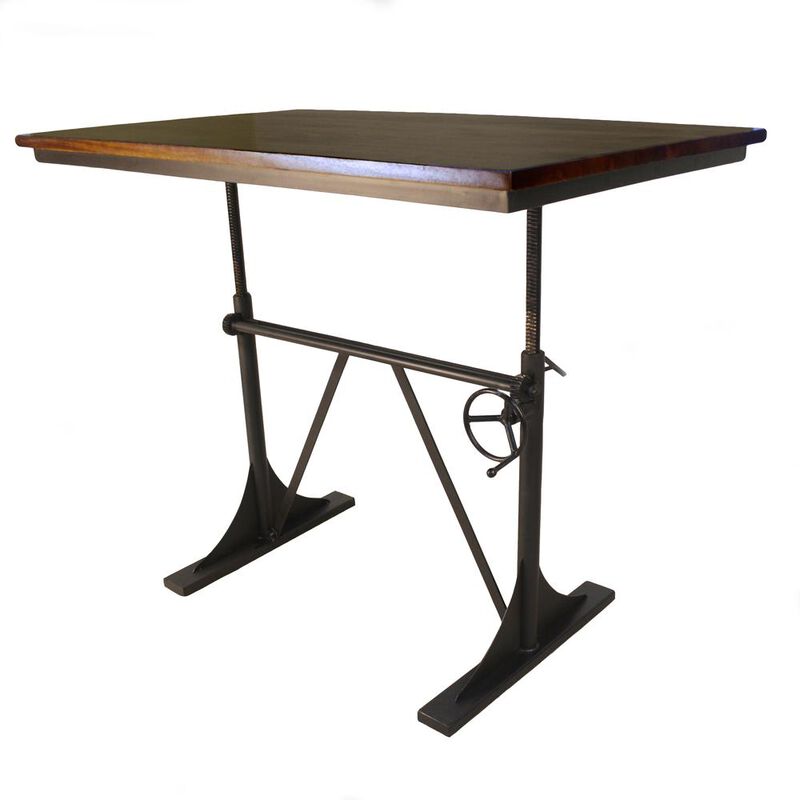 Carolina Cottage  Brio Sit or Sd Adjustable Desk, Elm & Black  48 x 30 x 30 in.