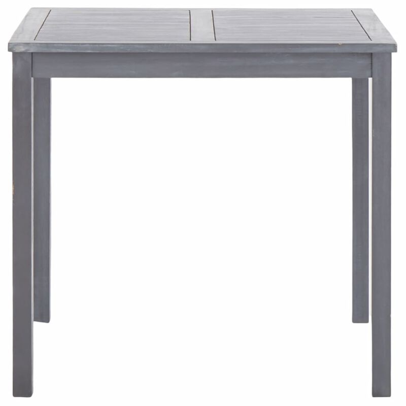 vidaXL Garden Table Gray 31.5"x31.5"x29.1" Solid Acacia Wood
