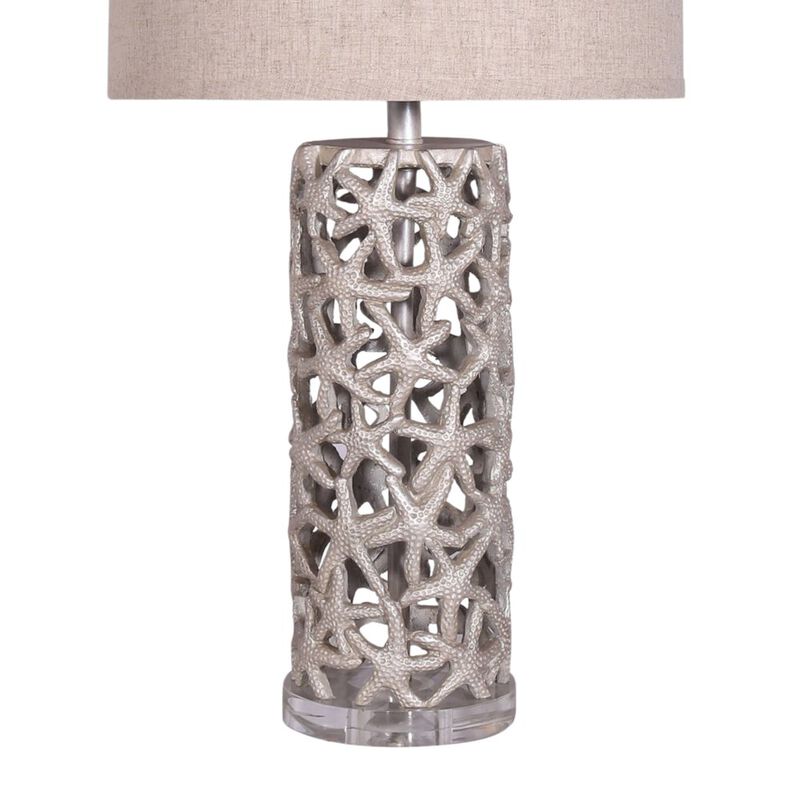Lux Lighting Darla 30 Poly Star Table Lamp -Beige, (Set of 2)