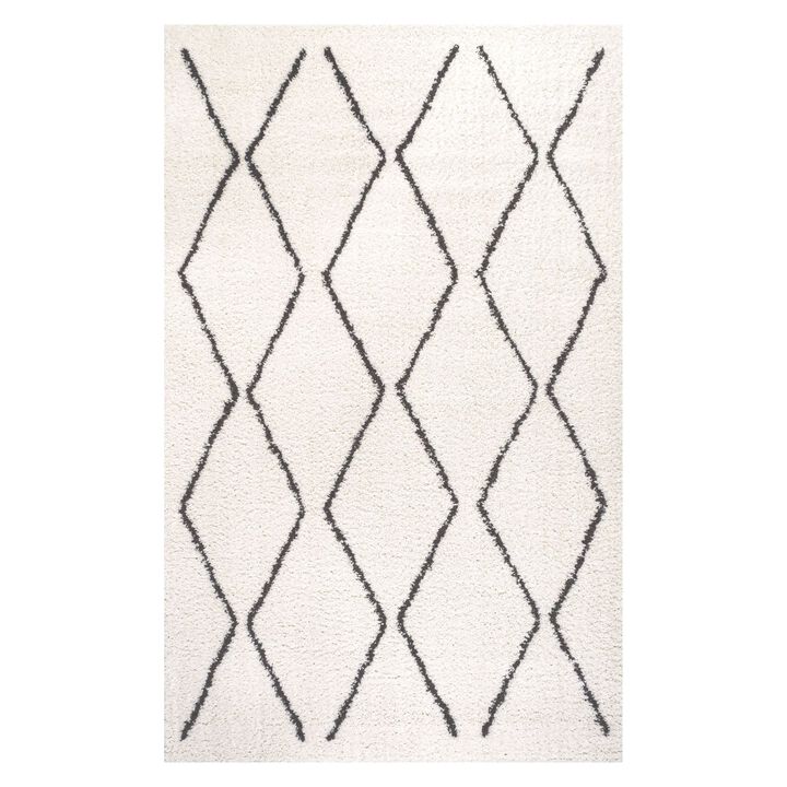 Catala Moroccan Diamond Shag Area Rug