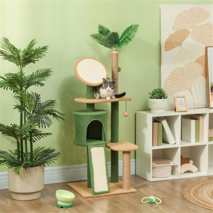 Multi-Level Cat Tree Tower with Scratching Posts, Cozy Condos & Perches for Indoor Cats