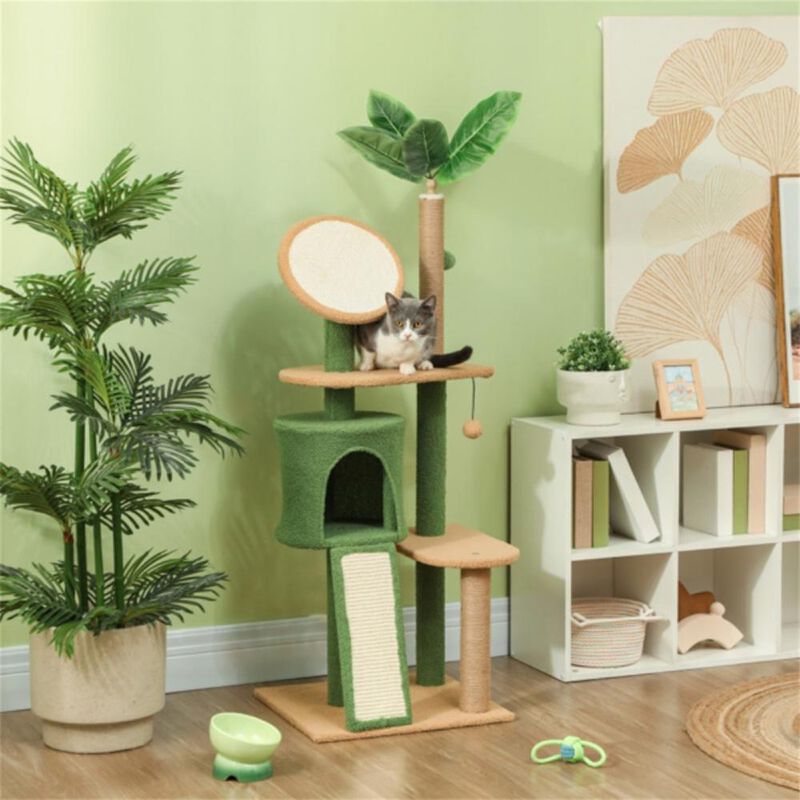 Multi-Level Cat Tree Tower with Scratching Posts, Cozy Condos & Perches for Indoor Cats
