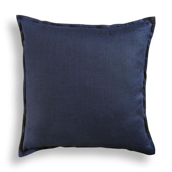 Solino Home Decorative Linen Pillow Cover 20 x 20 Inch - 100% European Flax Throw Pillow Case with Invisible Zipper | Santa Barbara