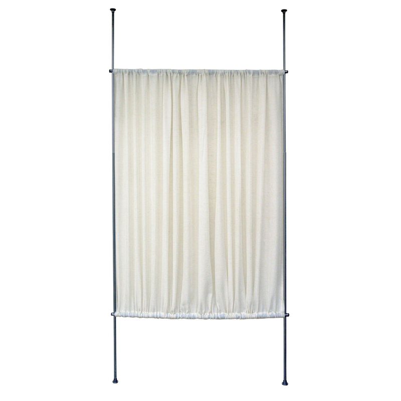 Faux Linen Privacy Panel, 42" x 72", Adjustable Height