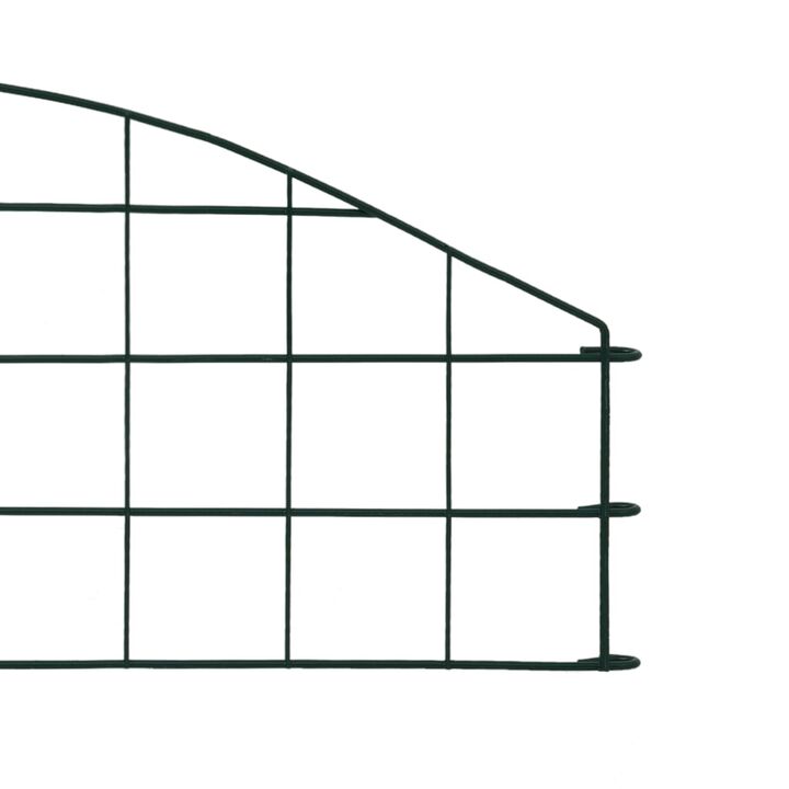 vidaXL Arched Pond Fence Set 30.4"x10.2" Green