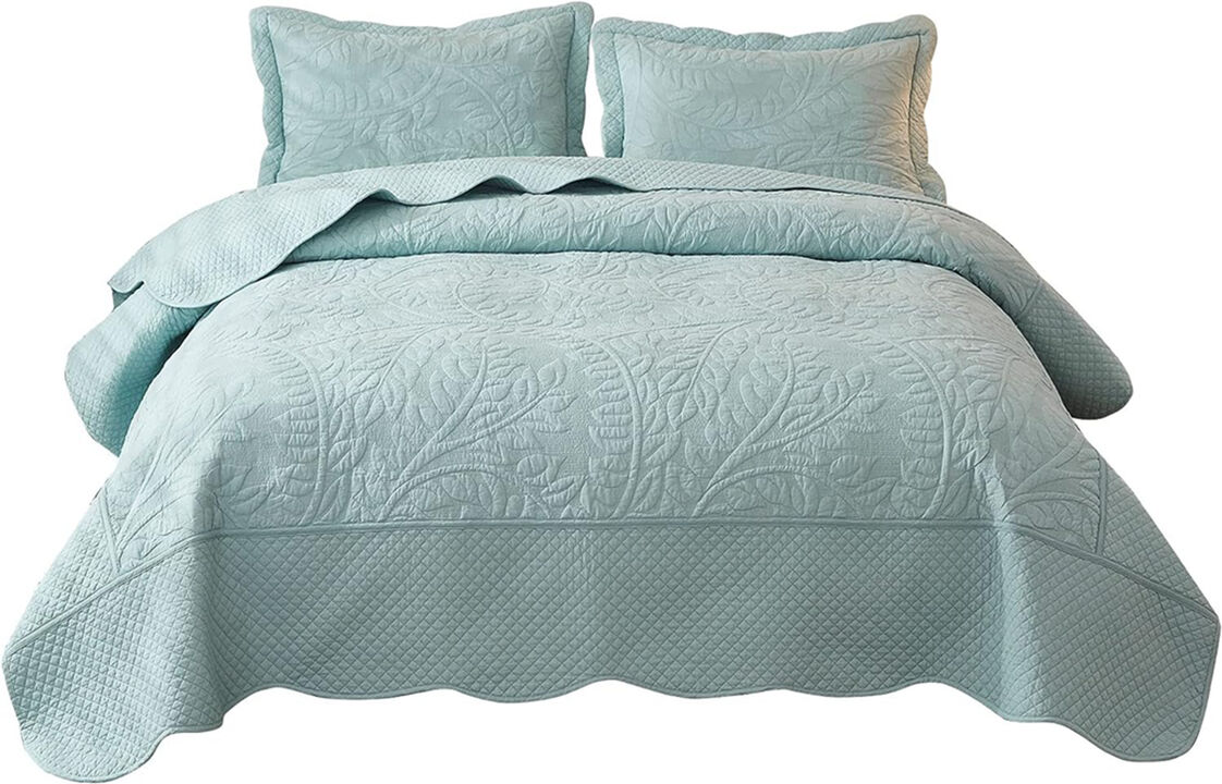 MarCielo 100% Cotton Oversized Bedspread Quilt Set T
