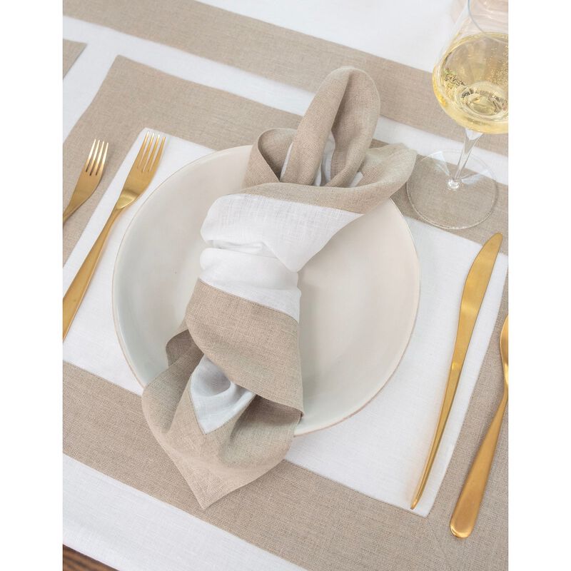 Solino Home 100% Pure Linen 14 x 19 Inch Placemats Set of 4 | Contempo