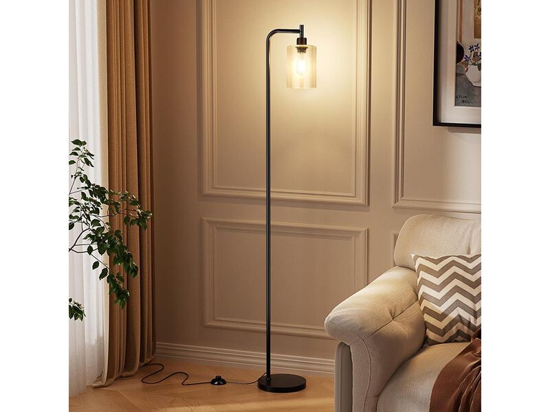 Floor Lamp with Glass Shade