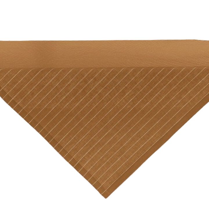 Solino Home 100% Pure Linen Table Throw 52 x 52 Inch | Pinstripe for Valentines