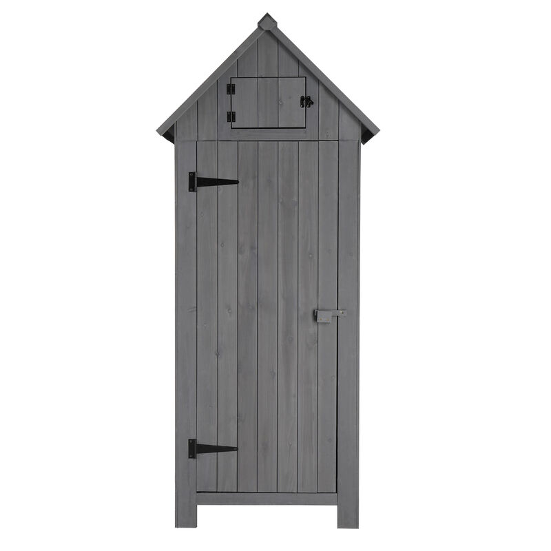 Double Slope Top Courtyard Storage Shed Outdoor Storage Room for Garden & Backyard Organization