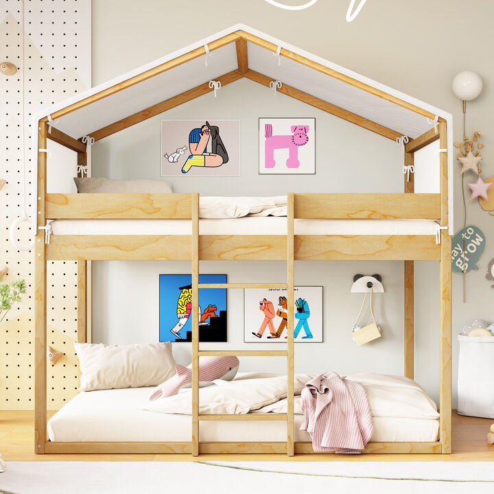 Merax Bunk Bed with Tent for Kids Children