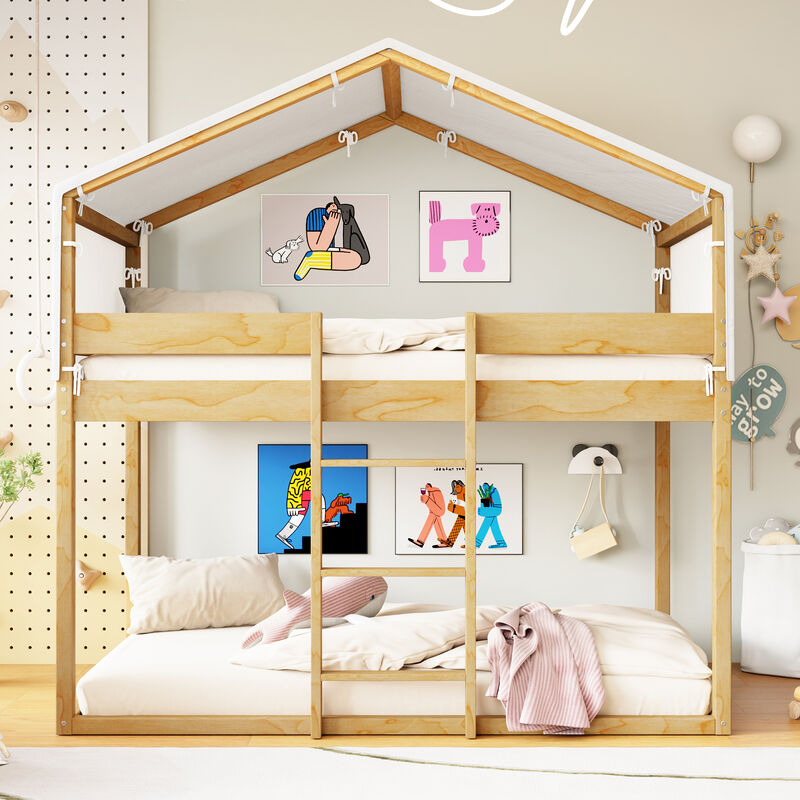 Merax Bunk Bed with Tent for Kids Children