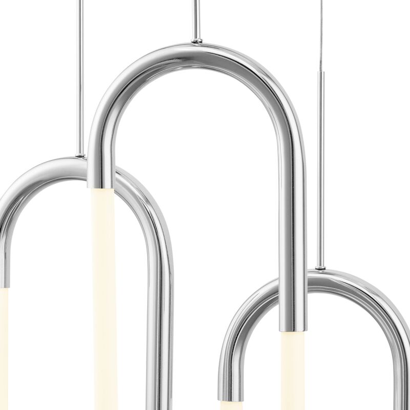 Three Clips Chandelier Sandy Gold Silicone Integrated LED Dimmable