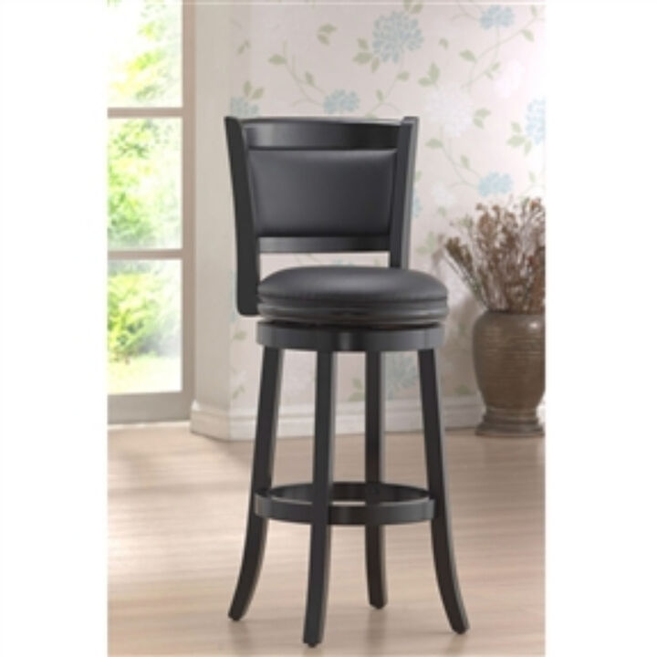 Swivel Seat Barstool with Faux Leather Cushion Seat