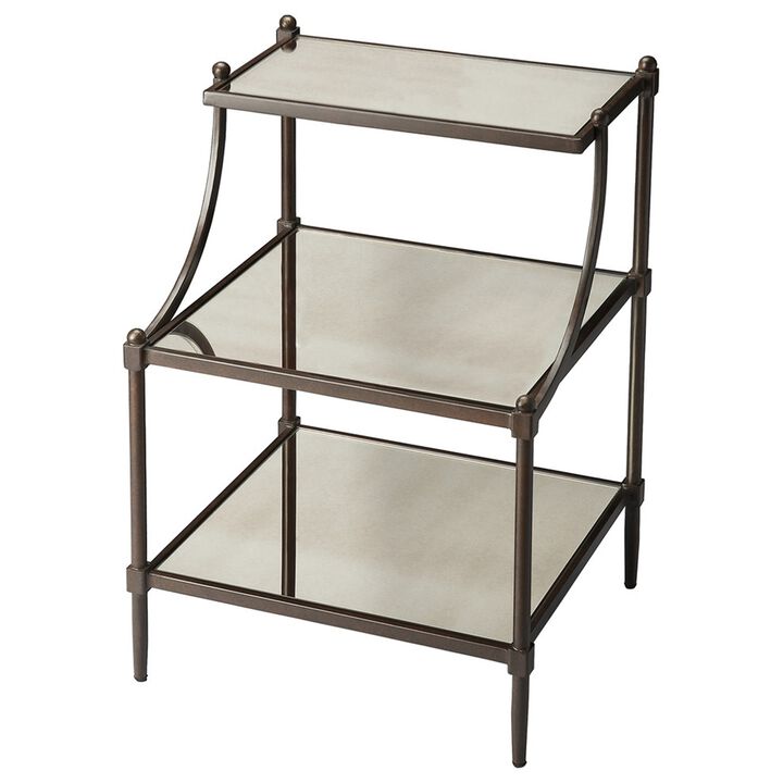 Mirrored Tiered Side Table, Belen Kox