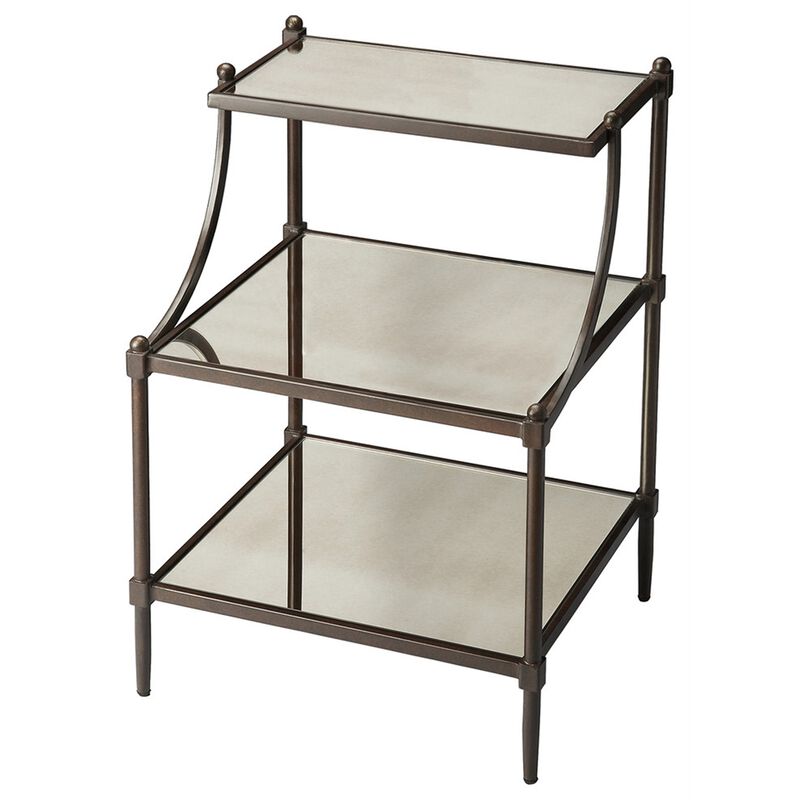 Mirrored Tiered Side Table, Belen Kox