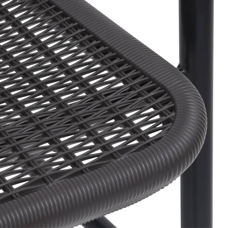vidaXL Patio Chairs 4 pcs Plastic Rattan and Steel 242.5 lb