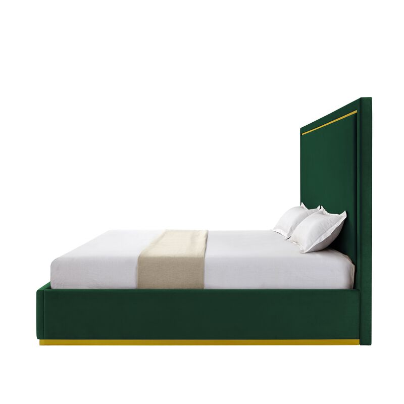 Inspired Home Emil Velvet Platform Bed
