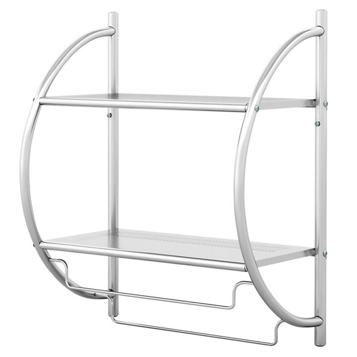 Wall Mounted Bathroom Towel Rack for Storage and Organization