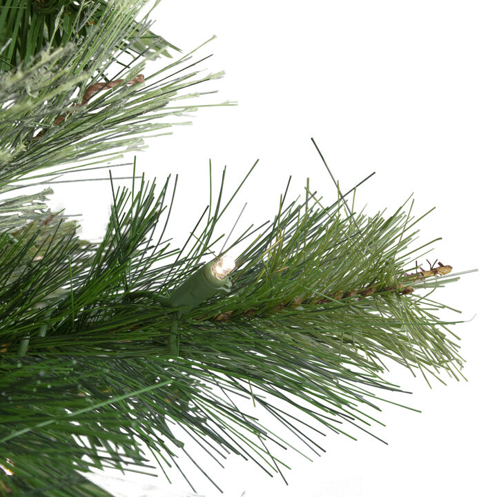 4.5' Pre-Lit Full Ashcroft Cashmere Pine Artificial Christmas Tree  Warm Clear LED Lights
