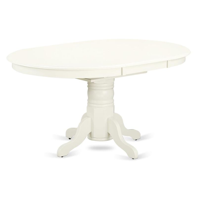 East West Furniture Dining Room Set Linen White, AVCL7-LWH-C