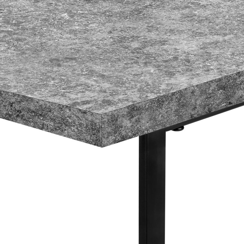 Monarch Specialties I 7526 Computer Desk, Home Office, Laptop, Storage Shelves, 48"L, Work, Metal, Laminate, Grey, Black, Contemporary, Modern