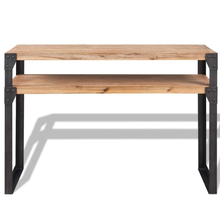 vidaXL Console Table Solid Acacia Wood 47.2"x15.7"x33.5"