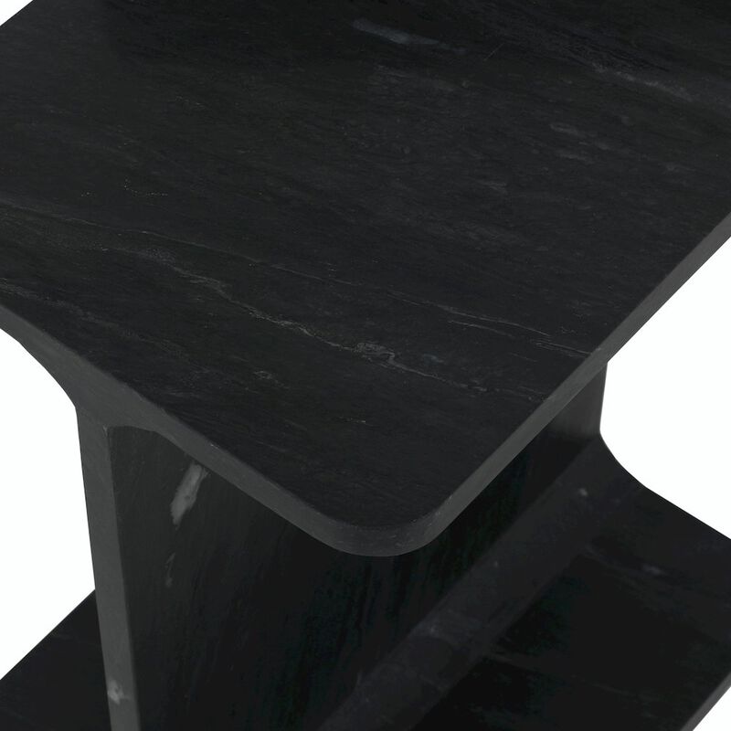 Jofran Enzo Luxury Genuine Solid Marble Icon End Table