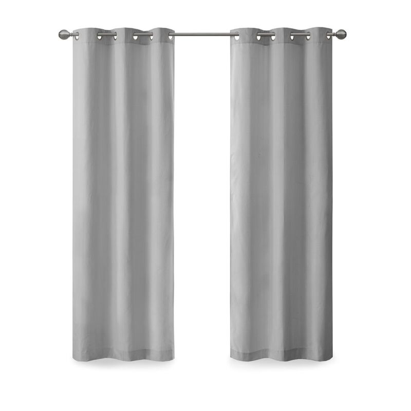 Gracie Mills Calyx Textured Room Darkening Curtain Panel Pair