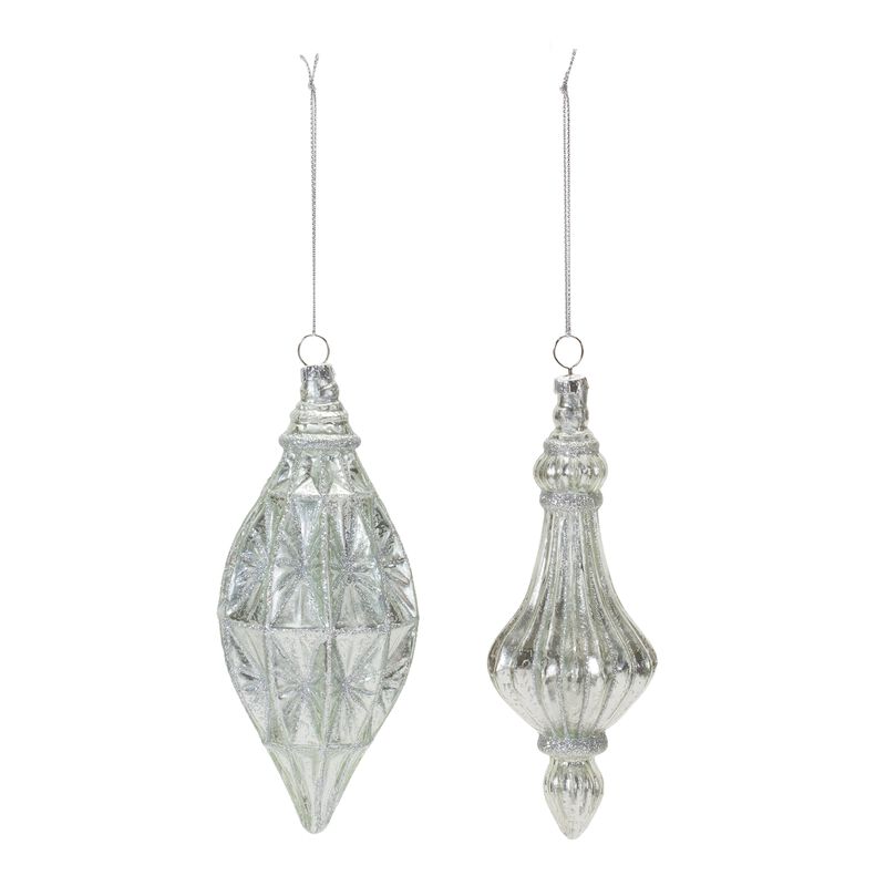 Drop Ornament (Set of 12) 6.75"H, 7"H Glass