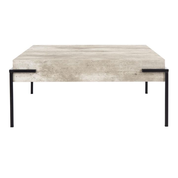 Safavieh Eli Square Coffee Table, Light Grey/Black
