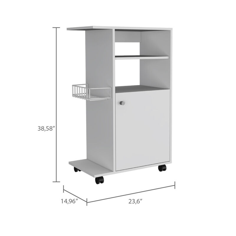 Nepenthe 1-Shelf Kitchen Cart With Caster White