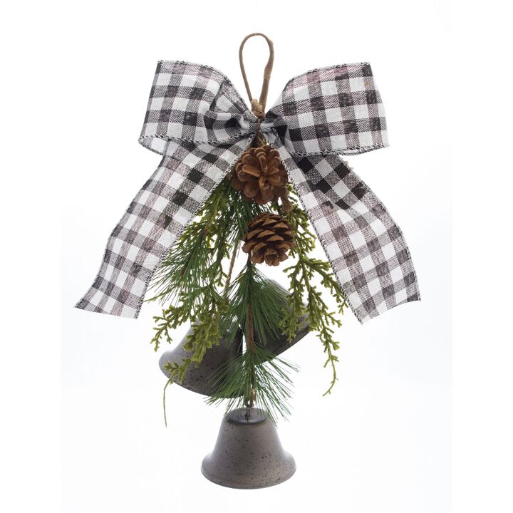 Festive Holly Embellished Bell Package Tie for Seasonal Touch
