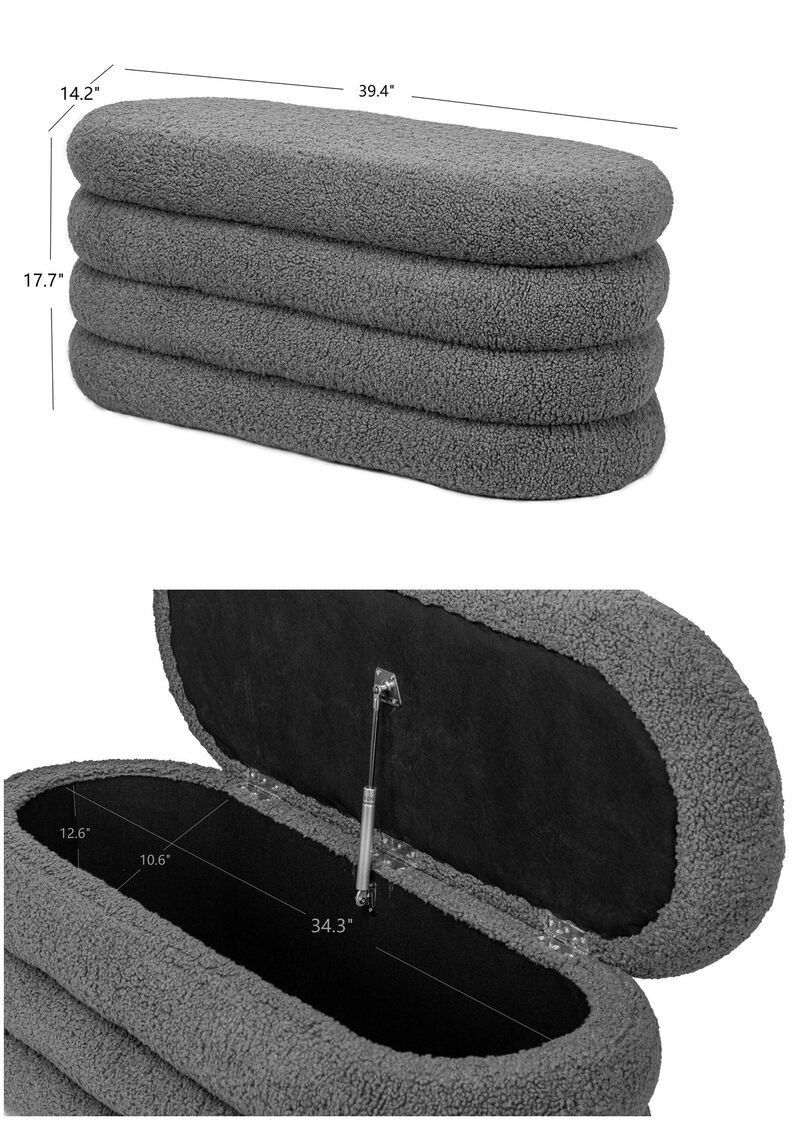 Scandinavian Design Bench with Storage