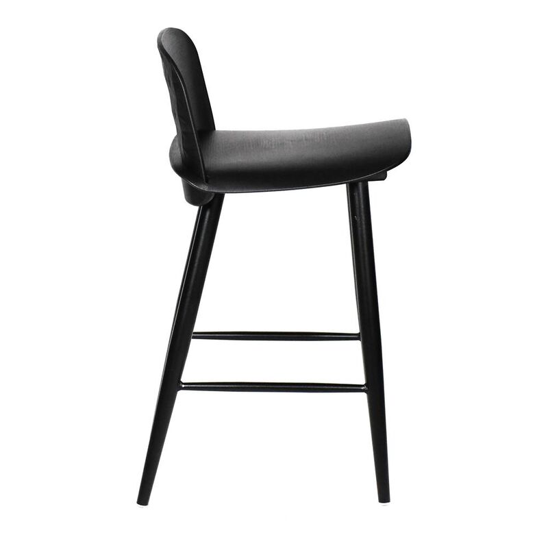 Moe's Home Collection LOOEY COUNTER STOOL BLACK-SET OF TWO