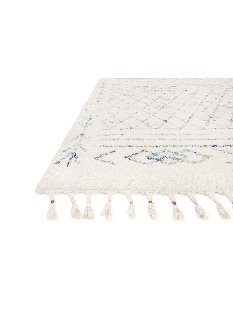 Ronnie RON02 Ivory/Sky 18" x 18" Sample Rug