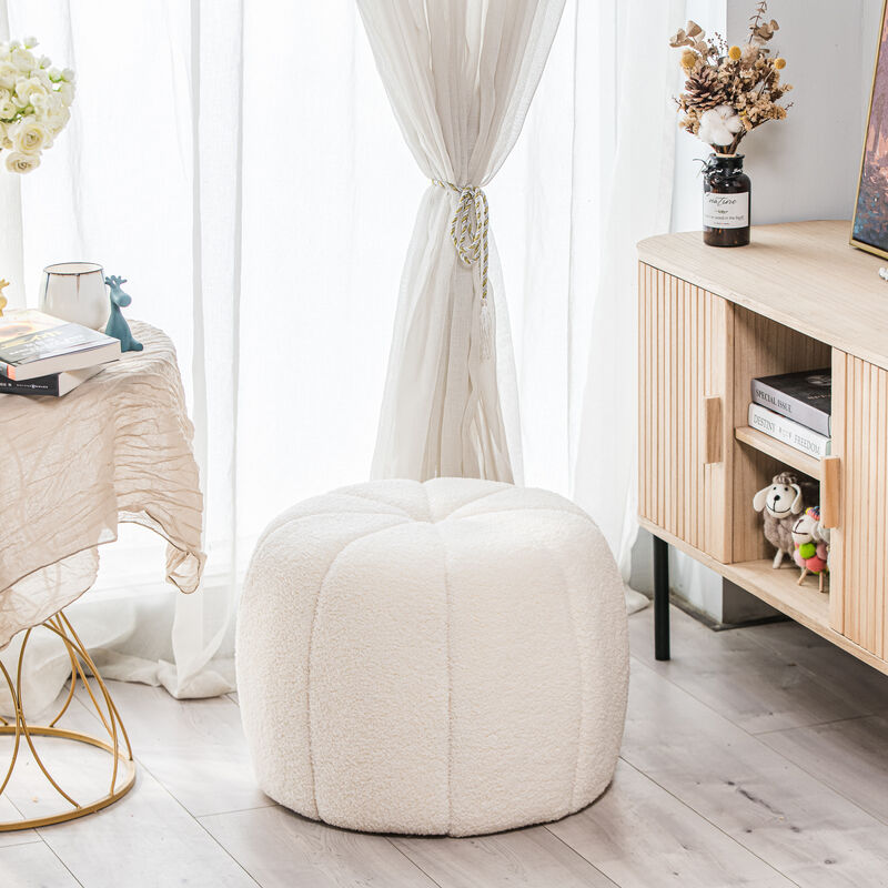 Living Room Pouf with Stripes
