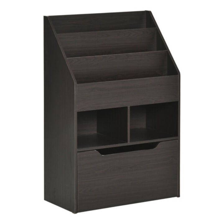Kids Storage Cabinet with Bookshelf for Toys and Books Organization