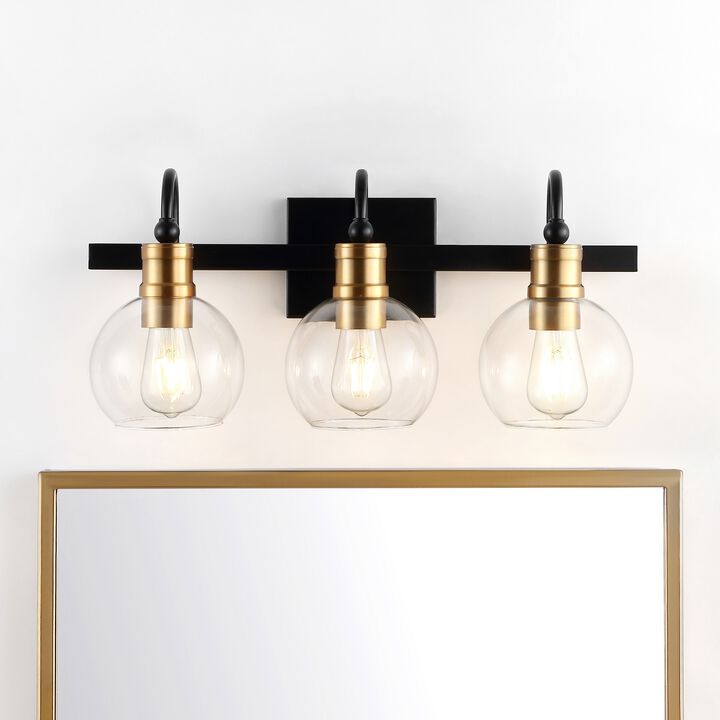 Marais Iron/Glass Rustic Vintage LED Vanity Light