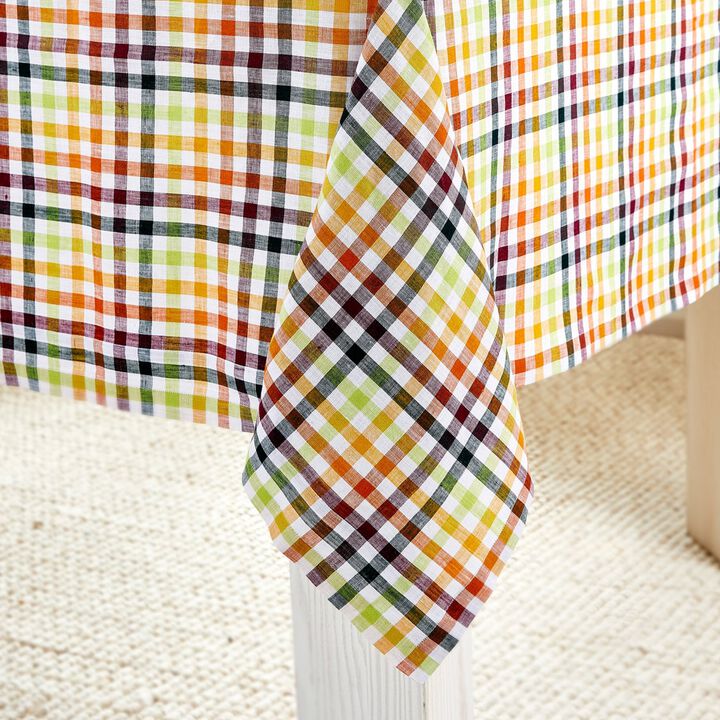 Solino Home 100% Pure Linen Tablecloth | Gingham Check for Spring and Easter