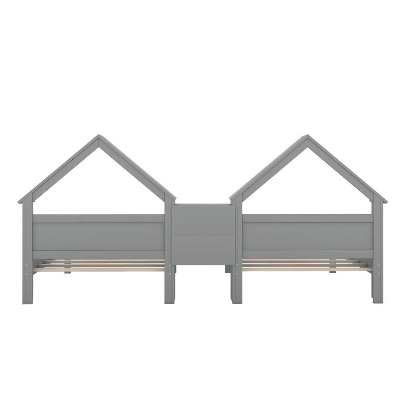 Merax Platform Bed with House-shaped Headboard