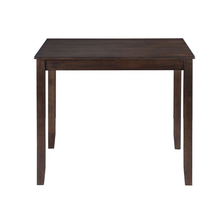 5 Piece Dining Table and Chairs Set, Rectangular, Slatted, Cherry Brown - Benzara