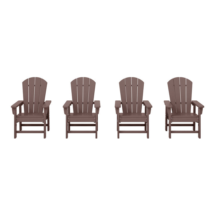 WestinTrends Kids Outdoor Adirondack Plastic Patio Chair (Set of 4)