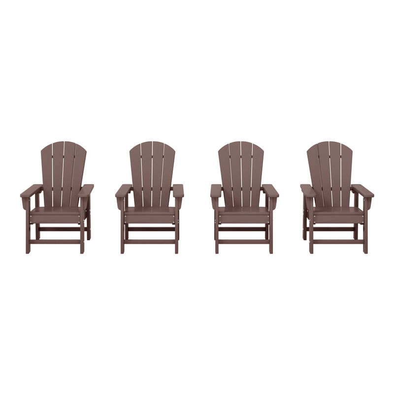 WestinTrends Kids Outdoor Adirondack Plastic Patio Chair (Set of 4)